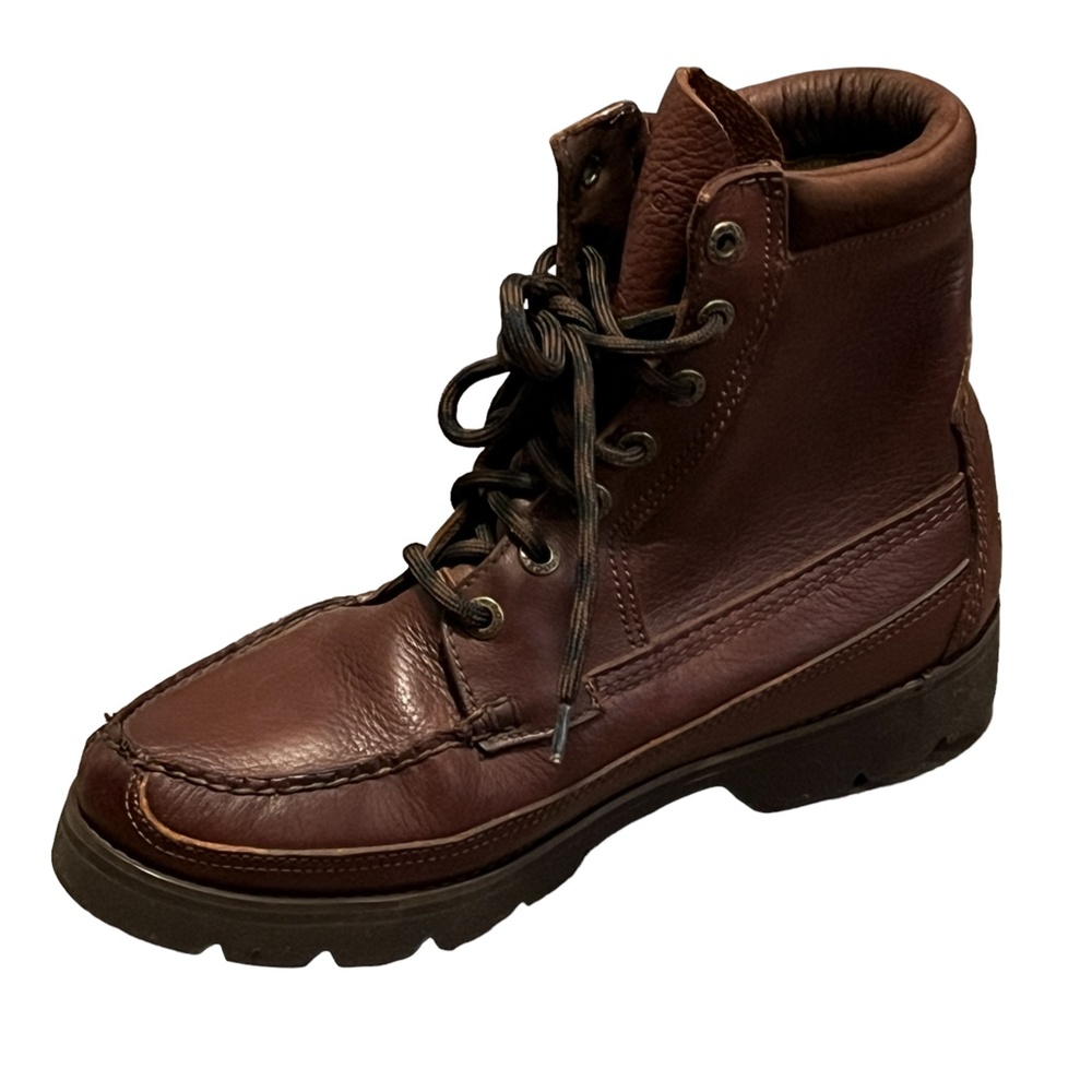 Rocky Brown Pebbled Leather Gore-Tex Lugged Soles Chukka Boots Men's Size 9.5